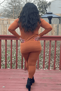 V neck legging set