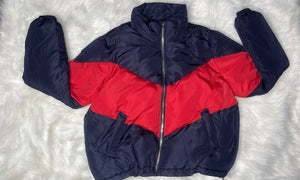 Chevron Puffer Coat